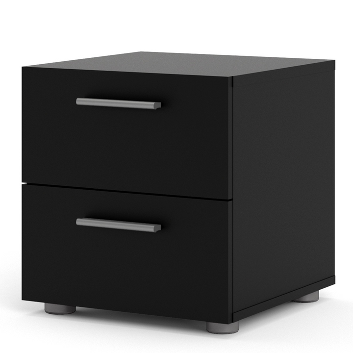 Ende Bedside 2 Drawers in Black | Bedside Cabinet | Bedside Cabinets | Bedroom Cabinet