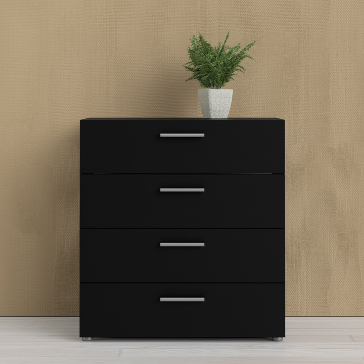 Ende Chest of 4 Drawers in Black | Chest of Drawers | Drawers 