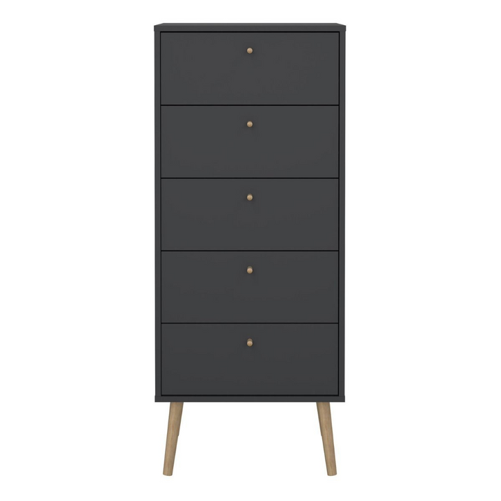 Darlaston Chest 5 Drawers Dark Grey | Chest of Drawers | Drawers 