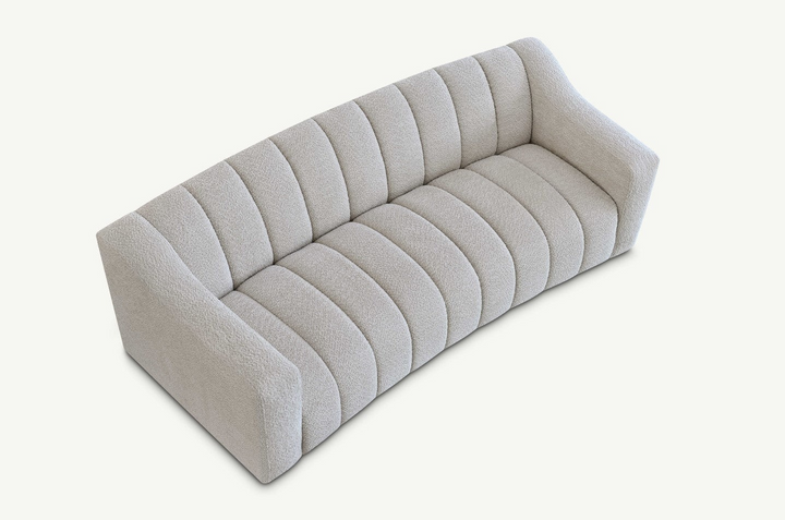 Aluxo Astoria 3 Seater Sofa in Oatmeal Boucle Fabric| Three Seater Sofa | 3 Seater Sofa | Sofas