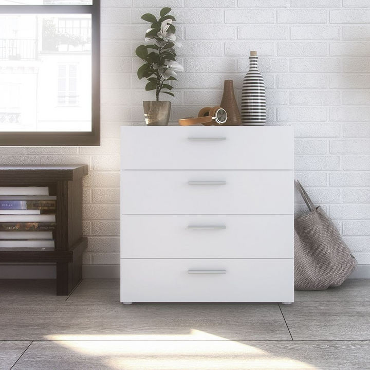 Ende Chest of 4 Drawers in White | Chest of Drawers | Drawers 