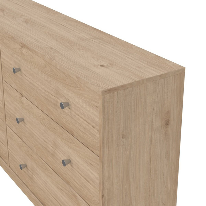 Shenley Chest of 6 Drawers (3+3) in Jackson Hickory Oak | Chest of Drawers | Drawers 