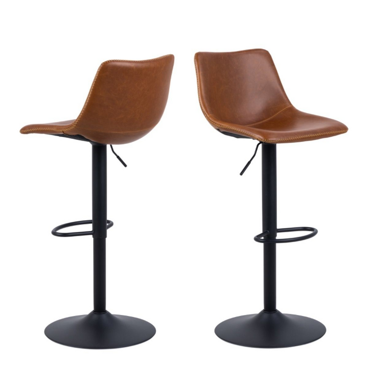 Bridlington Bar Stool in Brown Set of 2 | Bar Stools | Counter Stools | Bar & Counter Stools