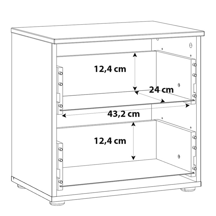 Bloxwich Bedside in White/White High Gloss | Bedside Cabinet | Bedside Cabinets | Bedroom Cabinet