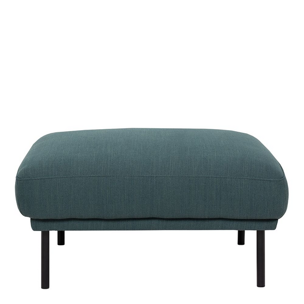 Woolwich Footstool - Dark Green, Black Legs