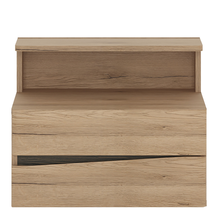 Hulme 2 Drawer Bedside Cabinet RH Drawer (wall fixing) in Oak | Bedside Cabinet | Bedside Cabinets | Bedroom Cabinet