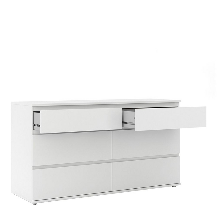 Bury Wide Chest of 6 Drawers (3+3) in White | Chest of Drawers | Drawers 