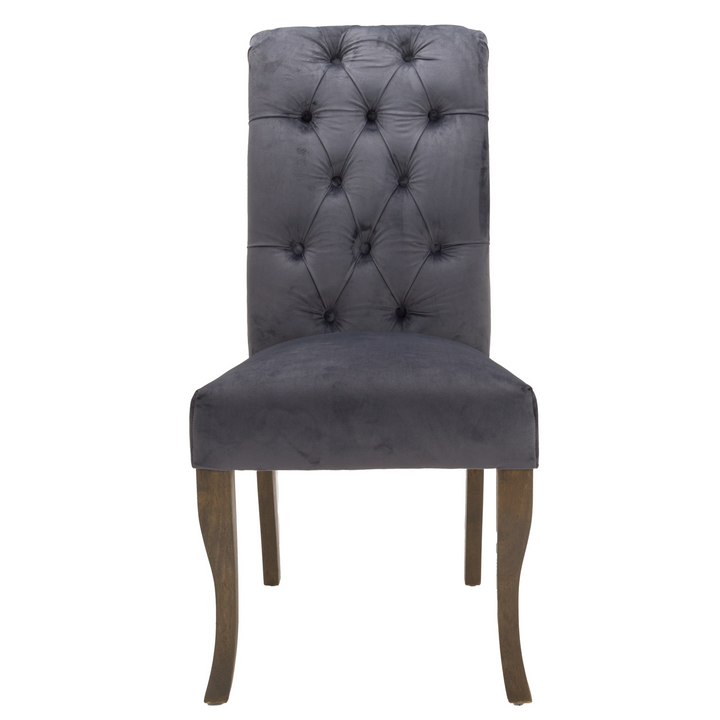 Fleet Roll Top Dining Chair | Dining Chair | Wooden Dining Chair | Fabric Dining Chair