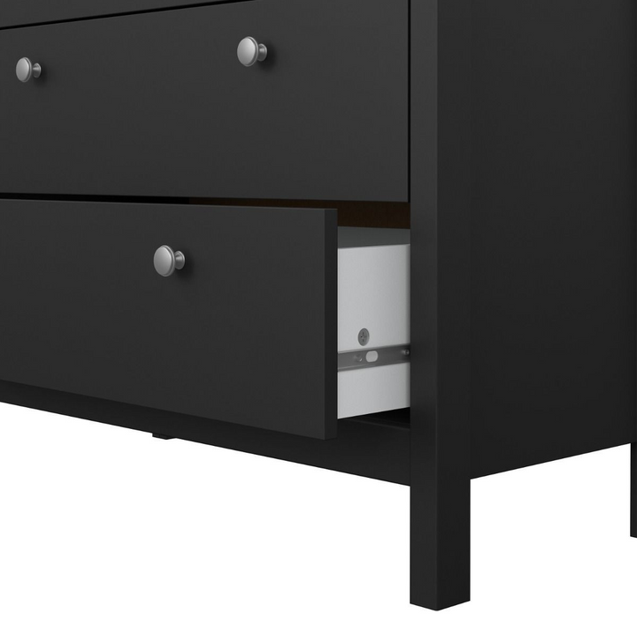 Hindley Chest 3+2 Drawers in Matt Black | Chest of Drawers | Drawers 