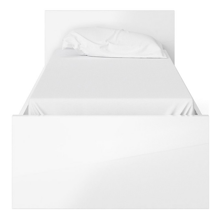 Brixton Single Bed 3ft (90 x 190) in White High Gloss | Beds | Single Bed