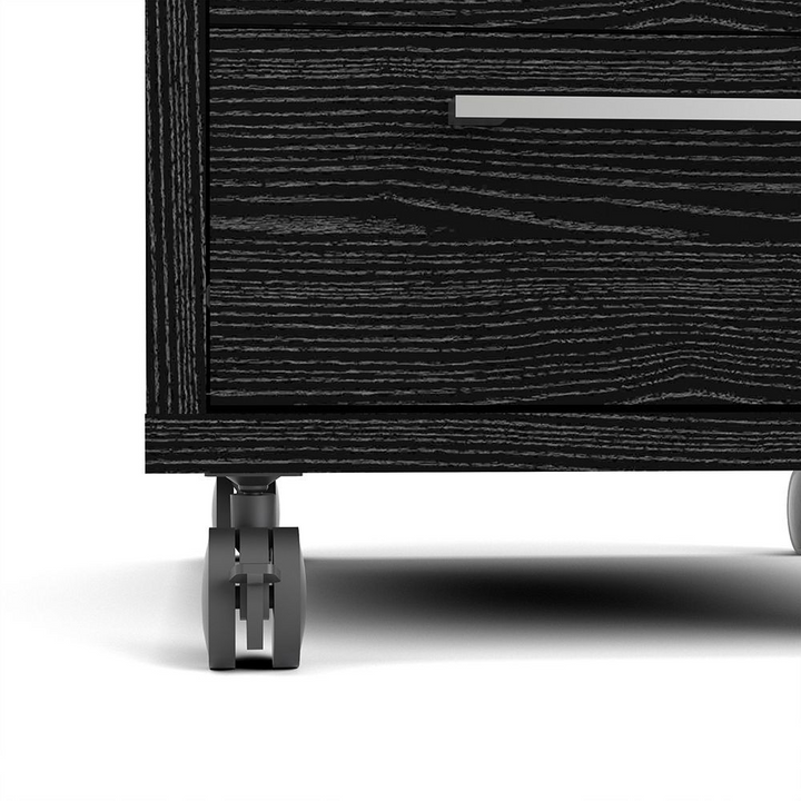 Beeston Mobile Cabinet in Black Woodgrain | Living Room Cabinets | Living Room Cabinet