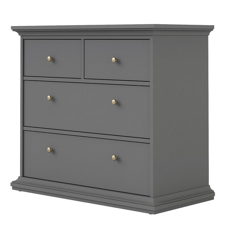 Solihull Chest of 4 Drawers in Matt Grey | Chest of Drawers | Drawers 