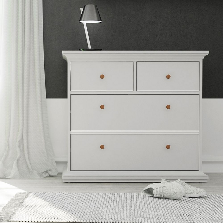 Solihull Chest of 4 Drawers in White | Chest of Drawers | Drawers 