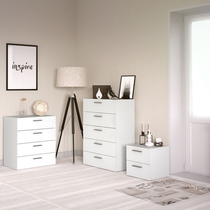 Ende Bedside 2 Drawers in White | Bedside Cabinet | Bedside Cabinets | Bedroom Cabinet