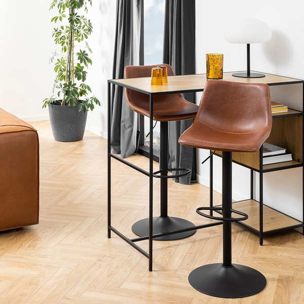 Bridlington Bar Stool in Brown Set of 2 | Bar Stools | Counter Stools | Bar & Counter Stools