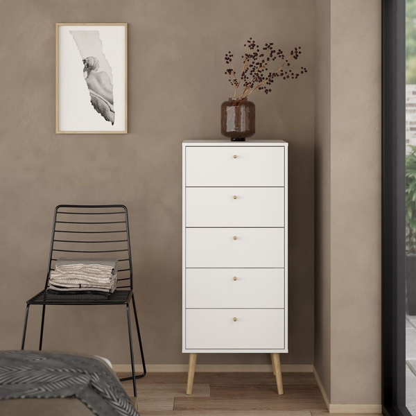 Darlaston Chest 5 Drawers White | Chest of Drawers | Drawers 