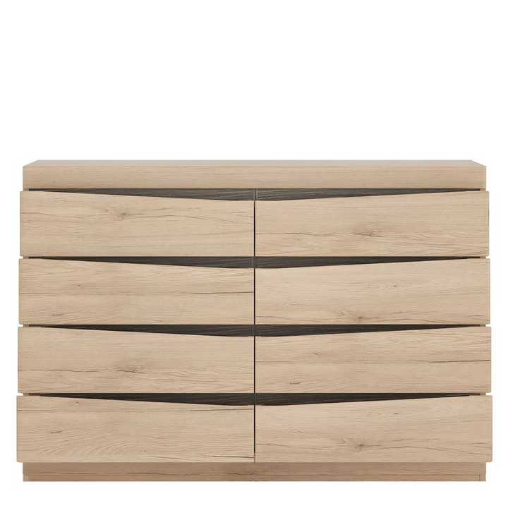 Bulwell 4 + 4 Wide Chest of Drawers in Oak. | Chest of Drawers | Drawers 