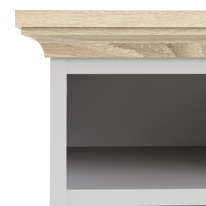 Solihull Bedside 2 Drawers in White and Oak | Bedside Cabinet | Bedside Cabinets | Bedroom Cabinet