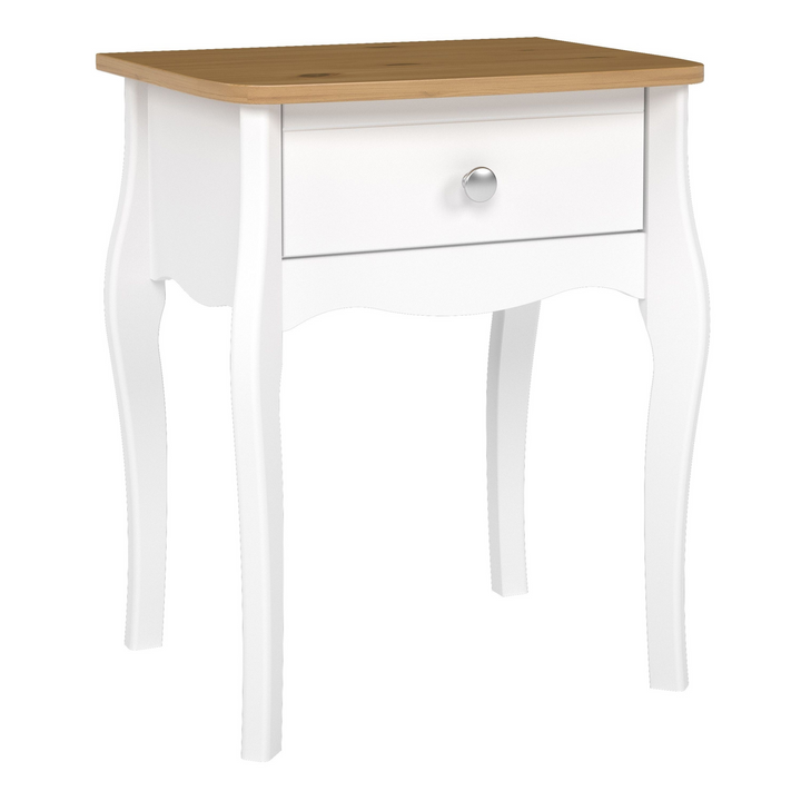 Rhyl Nightstand in Pure White Iced Coffee Lacquer | Bedside Cabinet | Bedside Cabinets | Bedroom Cabinet