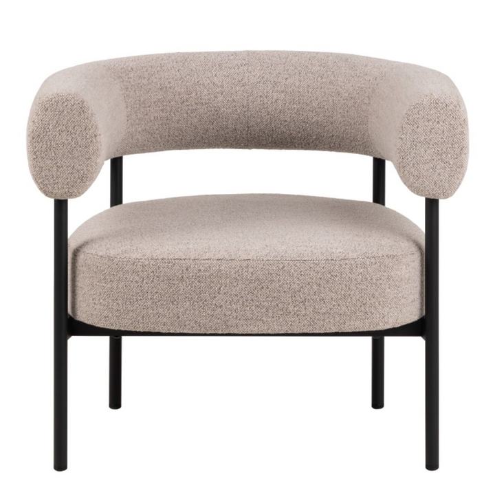 Laindon Lounge Chair in Beige Fabic with Black Legs | Lounge Chair | Lounge Chairs