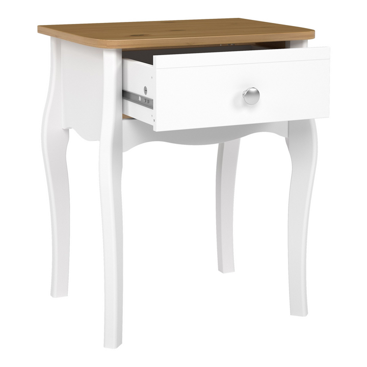 Rhyl Nightstand in Pure White Iced Coffee Lacquer | Bedside Cabinet | Bedside Cabinets | Bedroom Cabinet