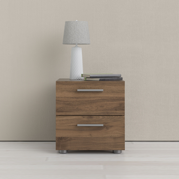 Ende Bedside 2 Drawers in Walnut | Bedside Cabinet | Bedside Cabinets | Bedroom Cabinet