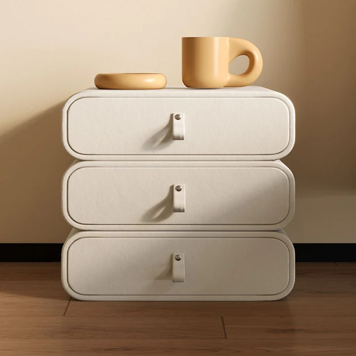 Neath Bedside Table, White | BedsideTable