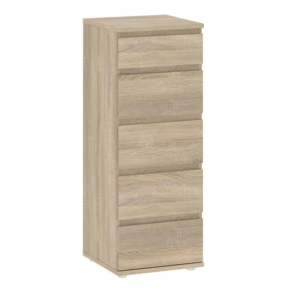 Bury Narrow Chest of 5 Drawers in Oak | Chest of Drawers | Drawers 