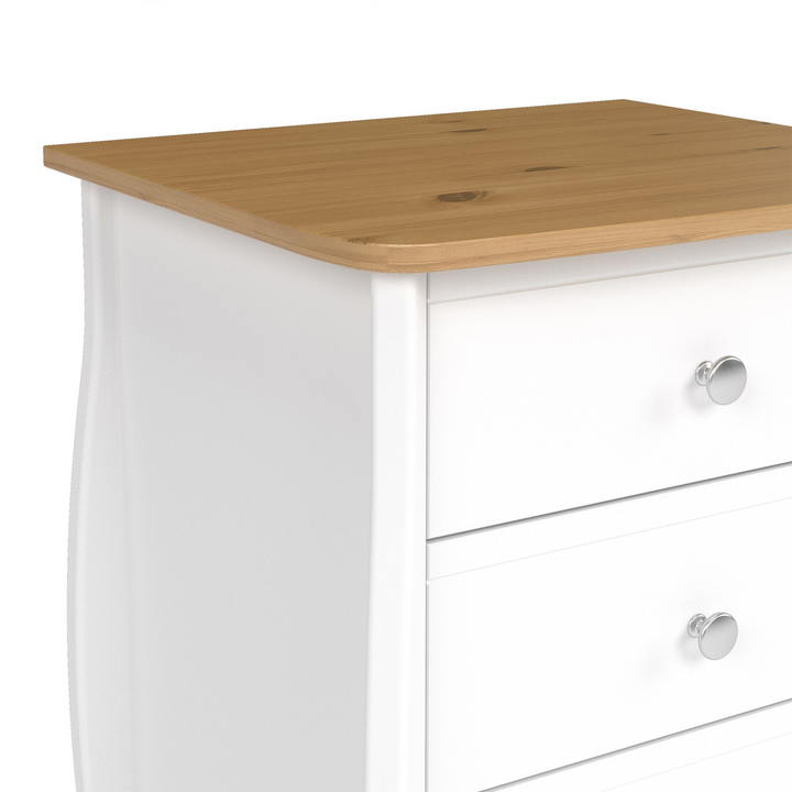 Rhyl 5 Drawer Narrow in Pure White Iced Coffee Lacquer | Chest of Drawers | Drawers 