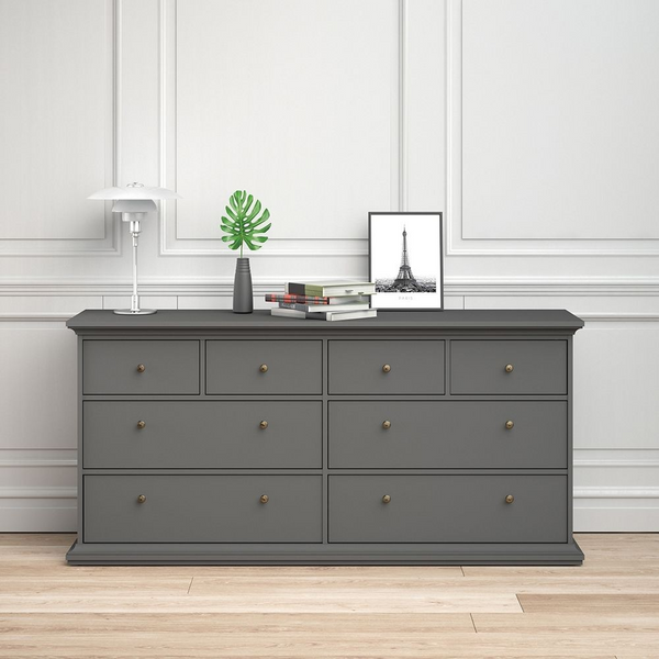 Solihull Chest of 8 Drawers in Matt Grey | Chest of Drawers | Drawers 