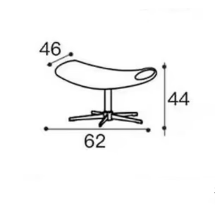 Rochdale Chair And Ottoman, Brown with Star Base | Arm Chair | Comfort Chair 