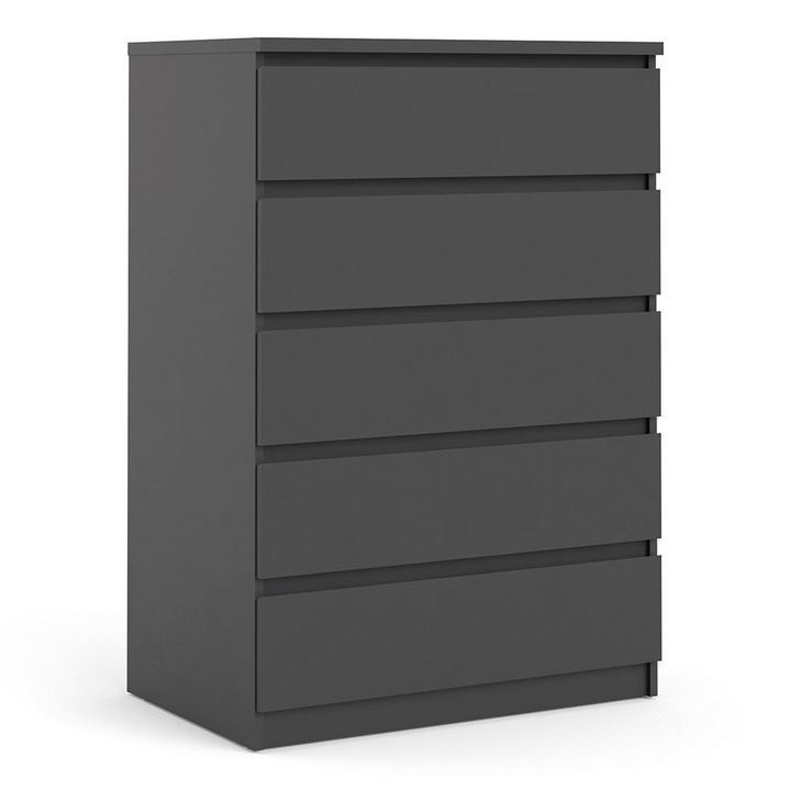 Brook Chest of 5 Drawers in Black Matt | Chest of Drawers | Drawers 