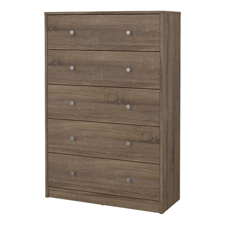 Shenley Chest of 5 Drawers in Truffle Oak | Chest of Drawers | Drawers 