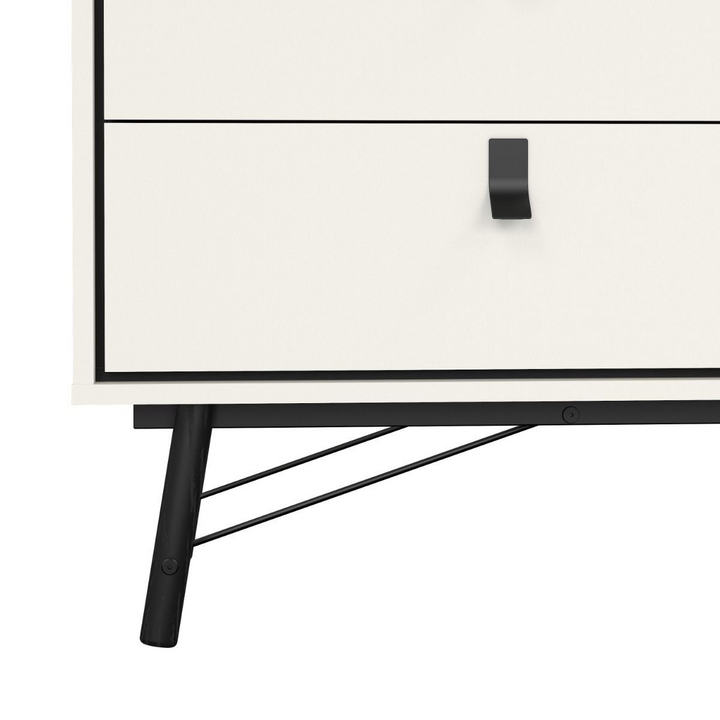 Moubray Wide Double Chest of Drawers 6 Drawers in Matt White | Chest of Drawers | Drawers 