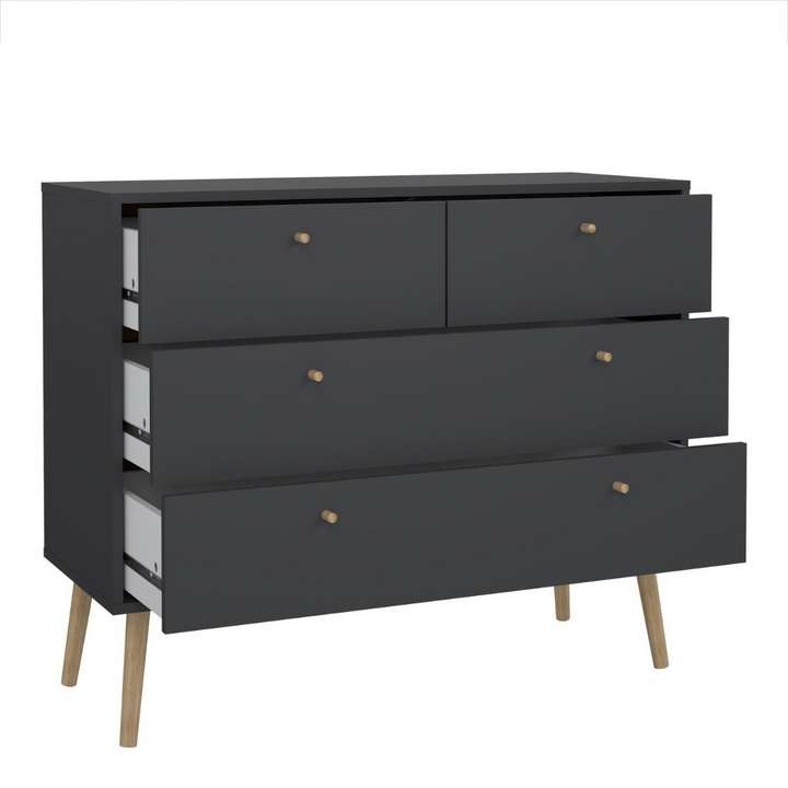 Darlaston Chest 2 + 2 Drawers Dark Grey | Chest of Drawers | Drawers 