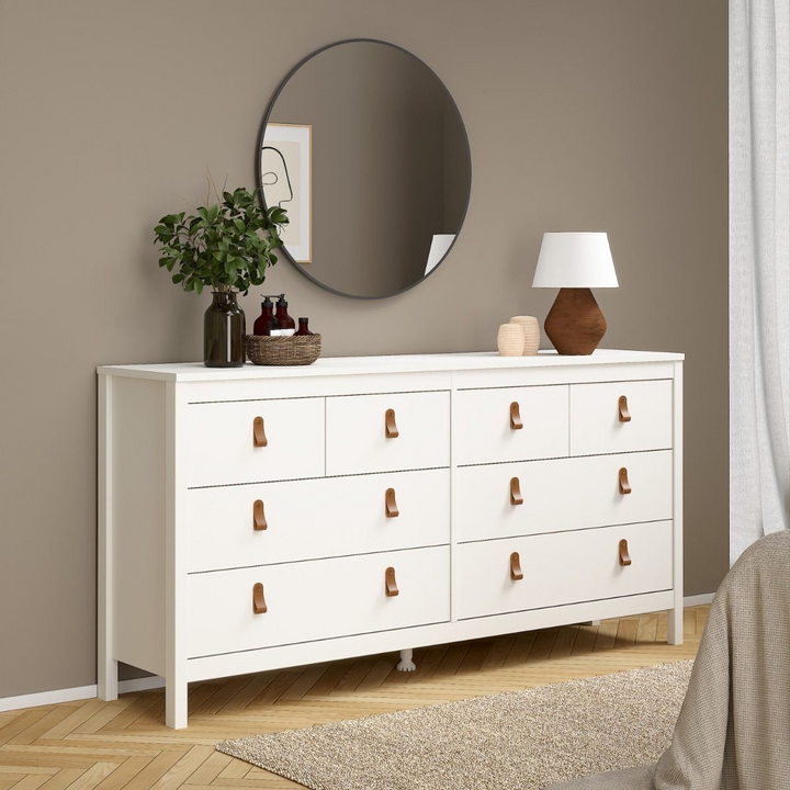 Droitwich Double Dresser 4+4 Drawers in White | Chest of Drawers | Drawers 