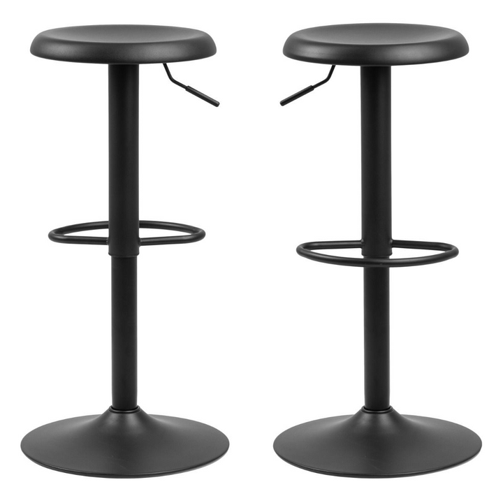 Falkirk Black Bar Stool without Back Set of 2 | Bar Stools | Counter Stools | Bar & Counter Stools