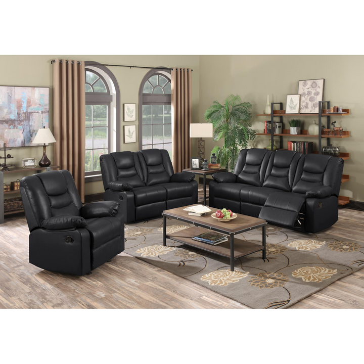 Kings Norton Recliner Bonded PU 3 Seater | Leather Sofa | Three Seater Sofa | PU Sofa