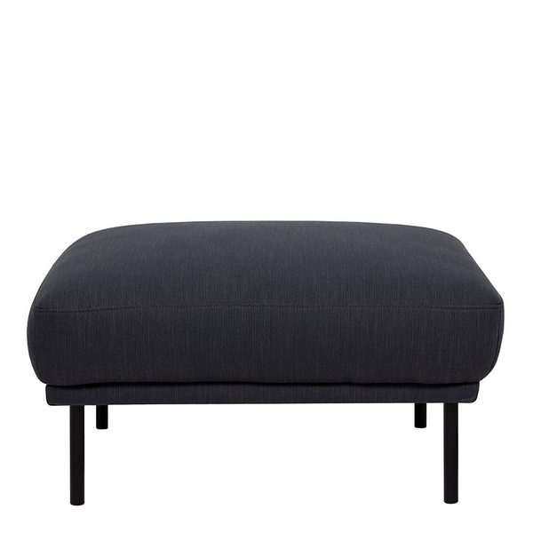 Woolwich Footstool - Anthracite, Black Legs