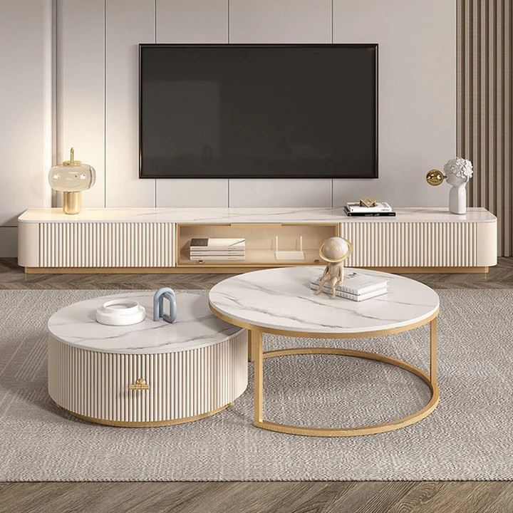 Burnley Nesting Coffee Table, Sintered Stone | Coffee Table | Tea Table 