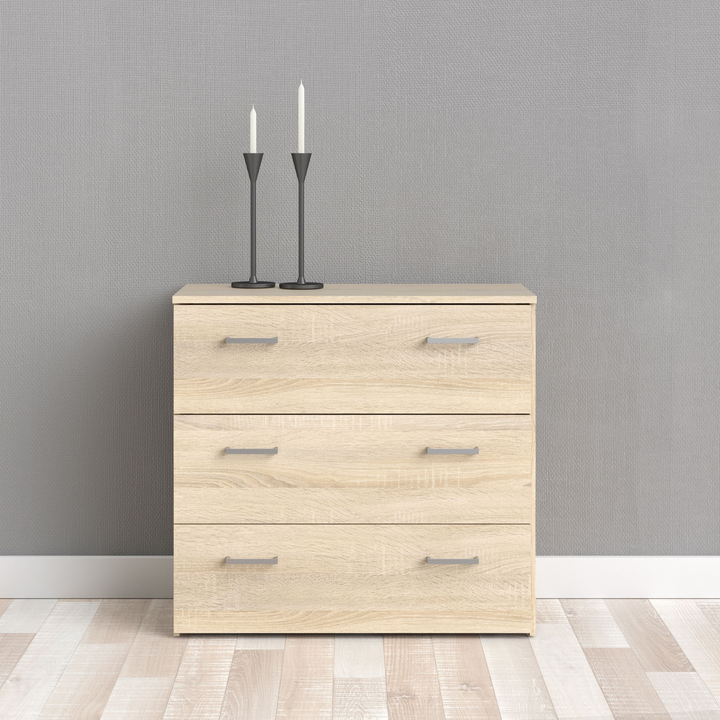 Longton Chest of 3 Drawers in Oak | Chest of Drawers | Drawers 