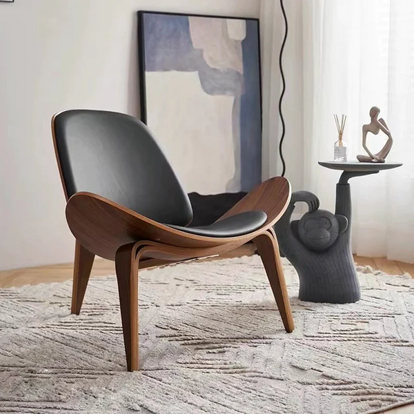 Harborne Wegner CH07 Shell Chair, Walnut & Black | Armchair | Arm Chair 