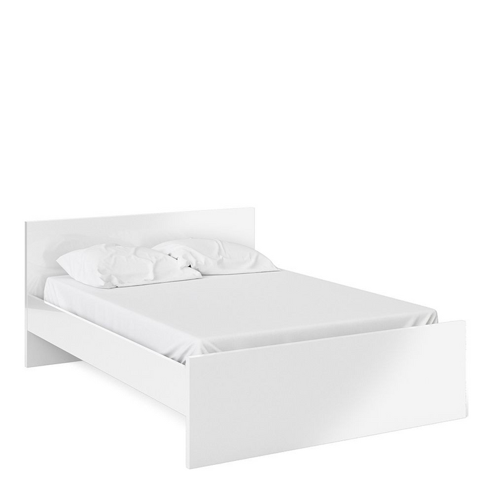 Brixton Double Bed 4ft6 (140 x 190) in White High Gloss | Beds | Double Bed