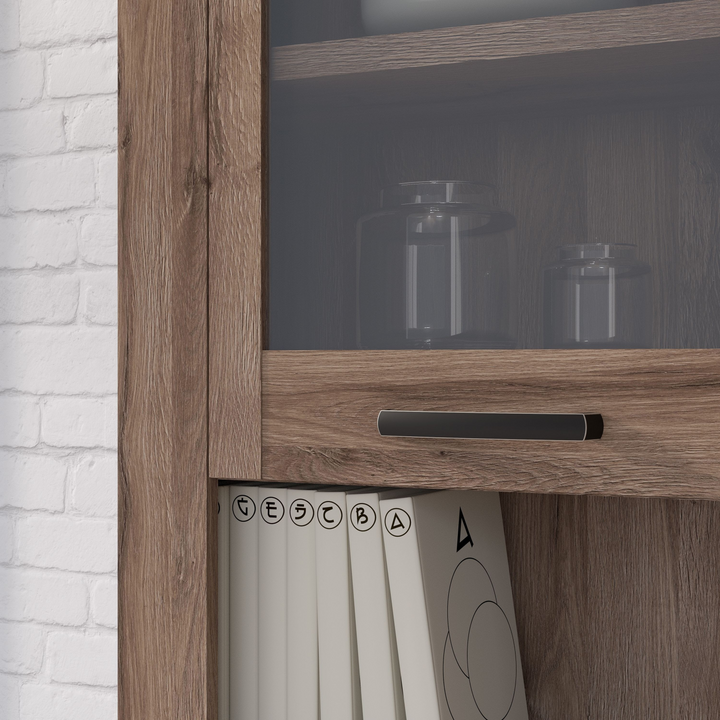Chichester 2 Door 1 Drawer 3 Shelve Narrow Display Cabinet in Tabak Oak | Dining Cabinet | Dining Cabinets