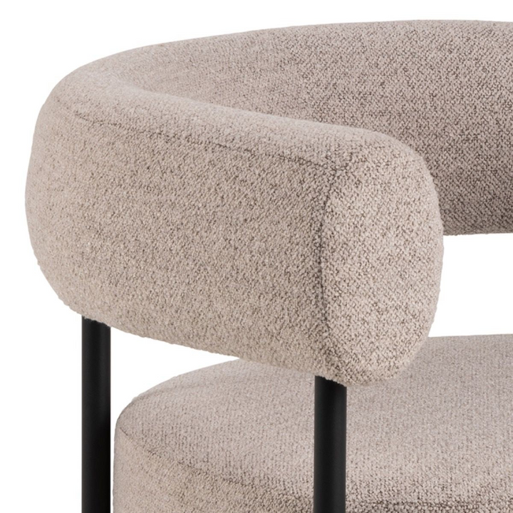 Laindon Lounge Chair in Beige Fabic with Black Legs | Lounge Chair | Lounge Chairs