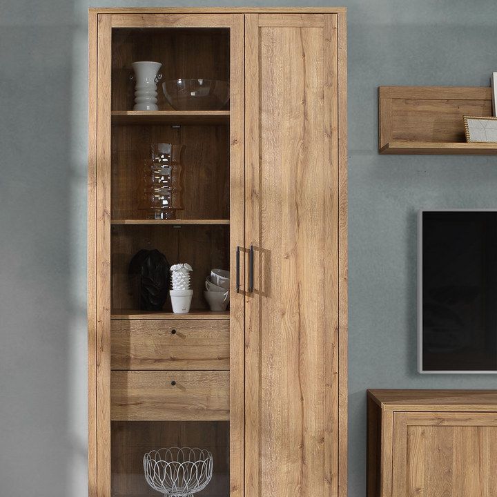 Magna Brun Display Cabinet in Waterford Oak | Dining Cabinet | Dining Cabinets