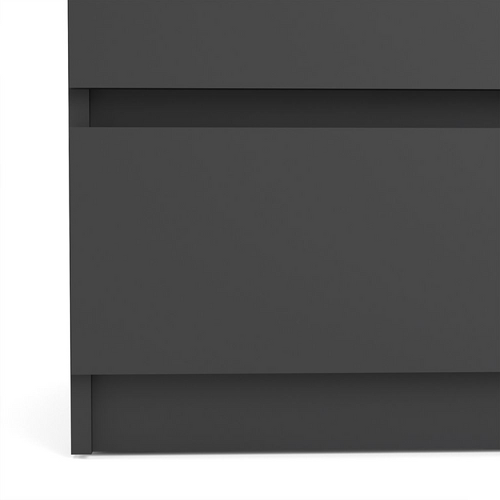 Brook Wide Chest of 6 Drawers (3+3) in Black Matt | Chest of Drawers | Drawers 