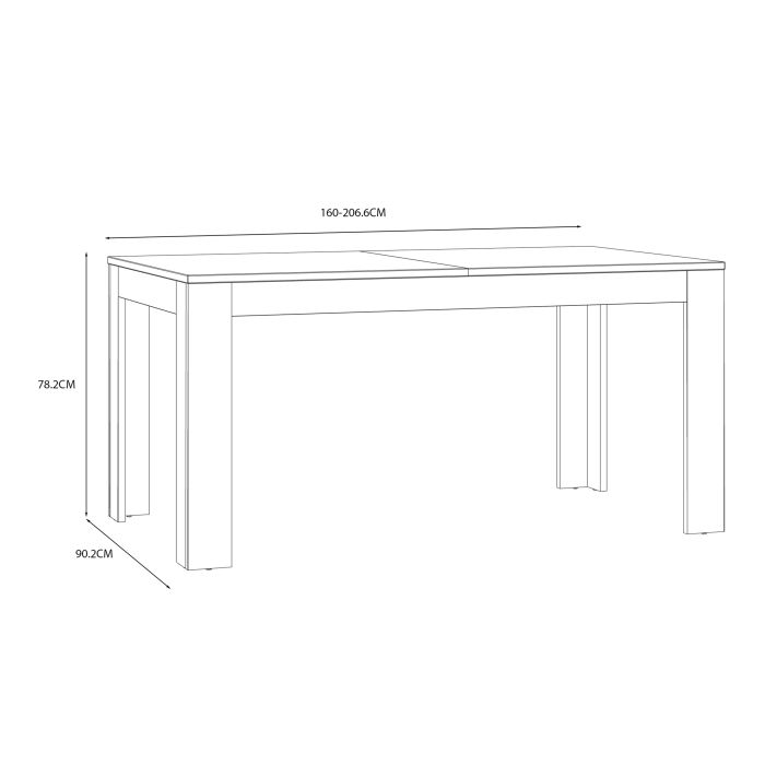 Hitchin Extending Dining Table 160-207cm in Riviera Oak/Navy | Dining Table