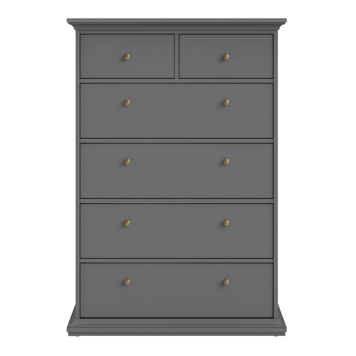 Solihull Chest of 6 Drawers in Matt Grey | Chest of Drawers | Drawers 