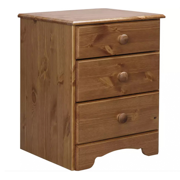 Bishop Bedside Table 3 Drawers in Cherry | Bedside Cabinet | Bedside Cabinets | Bedroom Cabinet